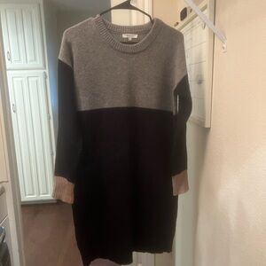 Madewell Gray Knit Sweater Dress